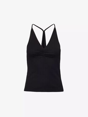 ME+EM
Halterneck racer-back stretch-cotton top